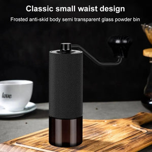 Planet Gates 1PCs Manual Coffee Grinder CNC Stainless Steel Professional Double Bearing Adjustable Hand Burr Coffee Bean Grinding