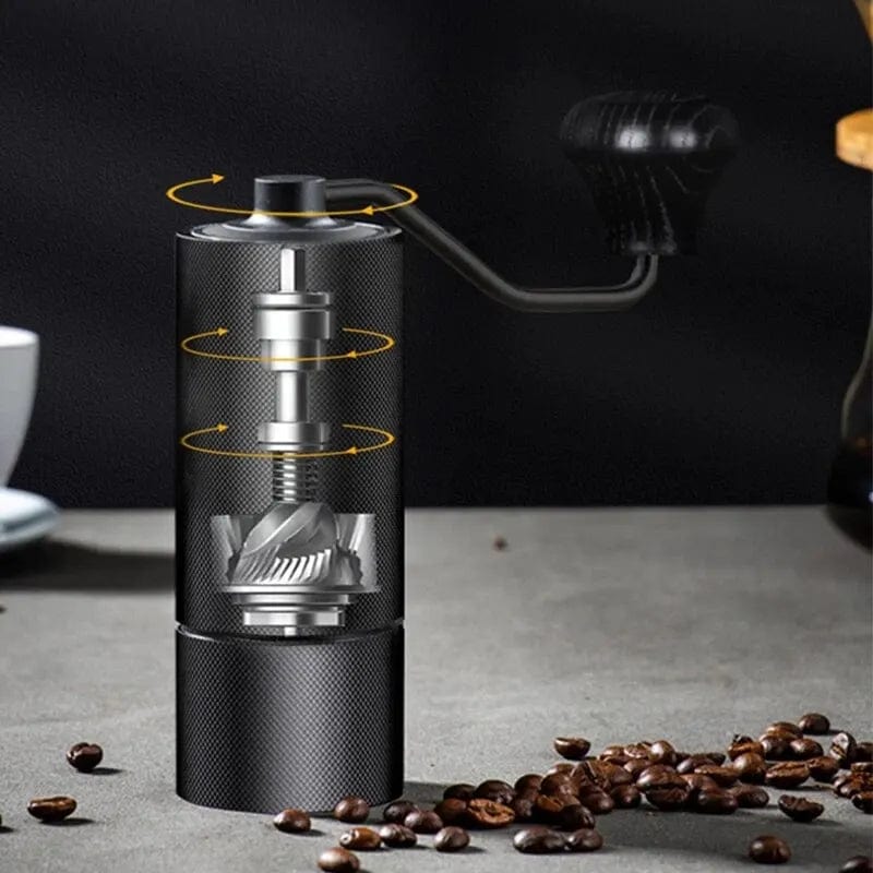 Planet Gates 1PCs Manual Coffee Grinder CNC Stainless Steel Professional Double Bearing Adjustable Hand Burr Coffee Bean Grinding