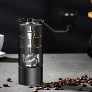 Planet Gates 1PCs Manual Coffee Grinder CNC Stainless Steel Professional Double Bearing Adjustable Hand Burr Coffee Bean Grinding