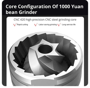 Planet Gates 1PCs Manual Coffee Grinder CNC Stainless Steel Professional Double Bearing Adjustable Hand Burr Coffee Bean Grinding