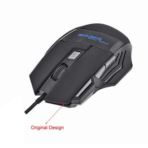 Planet Gates 1PCS Mouse / CHINA Wired Gaming Mouse 7-Color Backlight 5500 DPI Adjustable Black Wired Optical Computer Gaming Mice for PC Gamer Computer Desktop