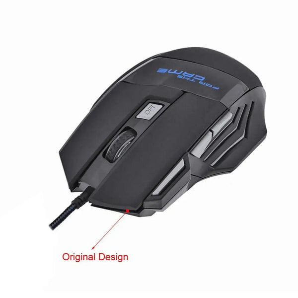 Planet Gates 1PCS Mouse / CHINA Wired Gaming Mouse 7-Color Backlight 5500 DPI Adjustable Black Wired Optical Computer Gaming Mice for PC Gamer Computer Desktop