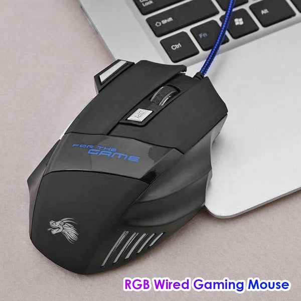 Planet Gates 1PCS Mouse / CHINA Wired Gaming Mouse 7-Color Backlight 5500 DPI Adjustable Black Wired Optical Computer Gaming Mice for PC Gamer Computer Desktop