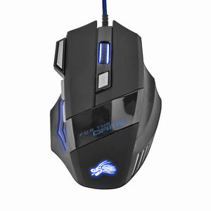 Planet Gates 1PCS Mouse / CHINA Wired Gaming Mouse 7-Color Backlight 5500 DPI Adjustable Black Wired Optical Computer Gaming Mice for PC Gamer Computer Desktop