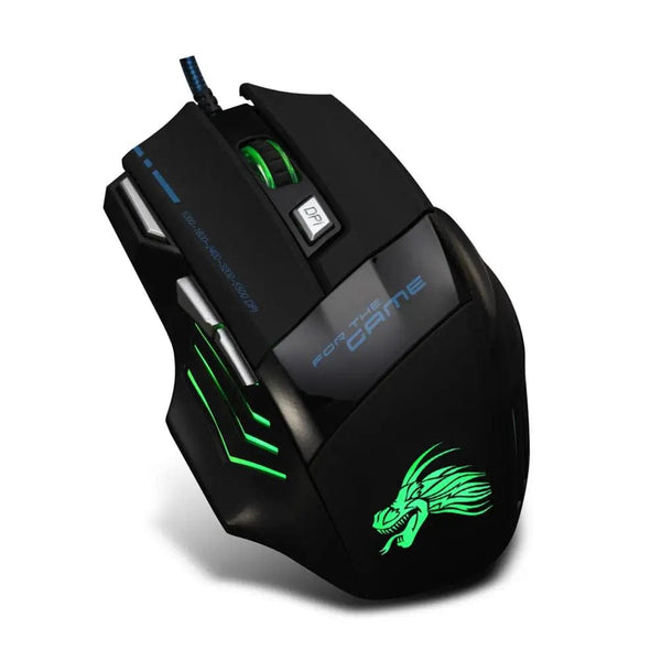 Planet Gates 1PCS Mouse / CHINA Wired Gaming Mouse 7-Color Backlight 5500 DPI Adjustable Black Wired Optical Computer Gaming Mice for PC Gamer Computer Desktop