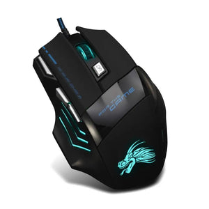 Planet Gates 1PCS Mouse / CHINA Wired Gaming Mouse 7-Color Backlight 5500 DPI Adjustable Black Wired Optical Computer Gaming Mice for PC Gamer Computer Desktop