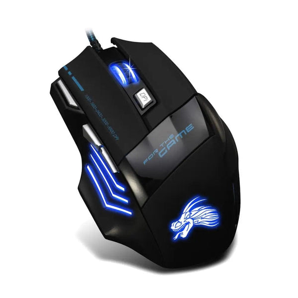 Planet Gates 1PCS Mouse / CHINA Wired Gaming Mouse 7-Color Backlight 5500 DPI Adjustable Black Wired Optical Computer Gaming Mice for PC Gamer Computer Desktop
