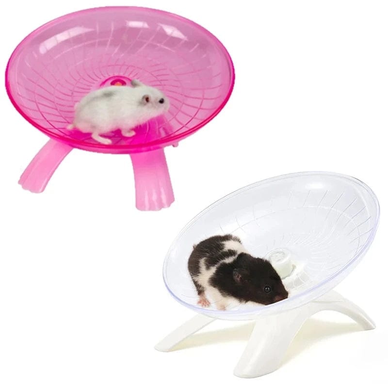 Planet Gates 1pcs Pet Hamster Running Wheel Mute Flying Saucer Steel Axle Wheel Running Disc Toys Cage Exercise Small Animals Accessories