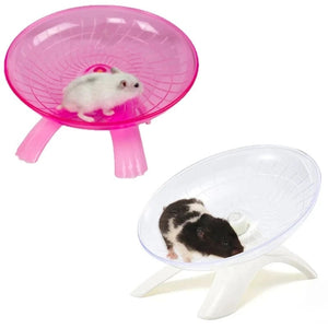Planet Gates 1pcs Pet Hamster Running Wheel Mute Flying Saucer Steel Axle Wheel Running Disc Toys Cage Exercise Small Animals Accessories