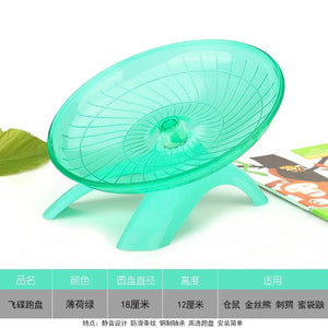 Planet Gates 1pcs Pet Hamster Running Wheel Mute Flying Saucer Steel Axle Wheel Running Disc Toys Cage Exercise Small Animals Accessories