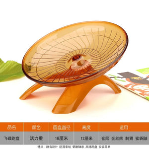 Planet Gates 1pcs Pet Hamster Running Wheel Mute Flying Saucer Steel Axle Wheel Running Disc Toys Cage Exercise Small Animals Accessories