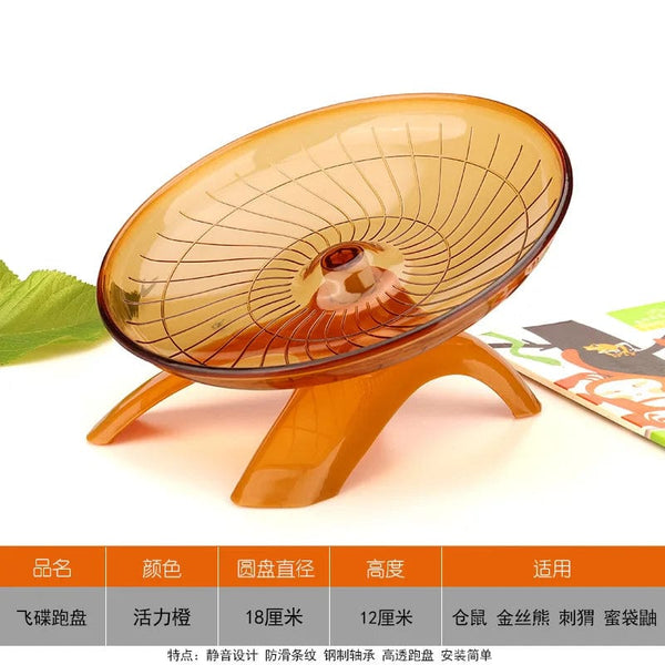 Planet Gates 1pcs Pet Hamster Running Wheel Mute Flying Saucer Steel Axle Wheel Running Disc Toys Cage Exercise Small Animals Accessories