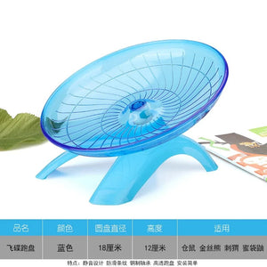 Planet Gates 1pcs Pet Hamster Running Wheel Mute Flying Saucer Steel Axle Wheel Running Disc Toys Cage Exercise Small Animals Accessories