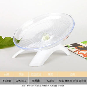 Planet Gates 1pcs Pet Hamster Running Wheel Mute Flying Saucer Steel Axle Wheel Running Disc Toys Cage Exercise Small Animals Accessories