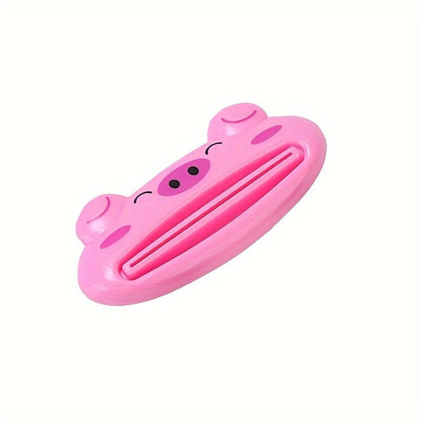 Planet Gates 1pcs Pink 1/4pcs Cartoon Toothpaste Squeezer, Toothpaste Squeezer, Animal Plastic Toothpaste Squeezer, Cartoon Tube Squeezer, Bathroom Multi-functional Tool, Useful Home Tools