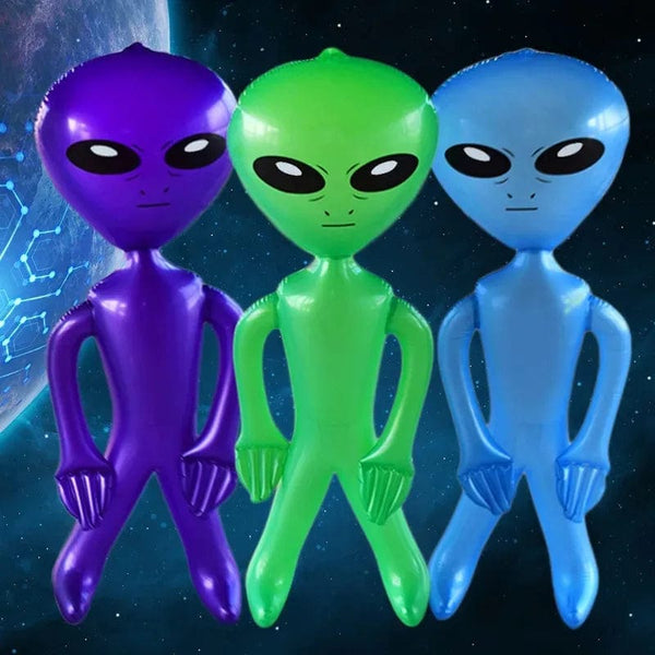 Planet Gates 1pcs PVC Inflatable Toy Alien Doll Bar Party Alien Model Props Summer Beach Pool Water Toys Indoor Outdoor Festival Decorations