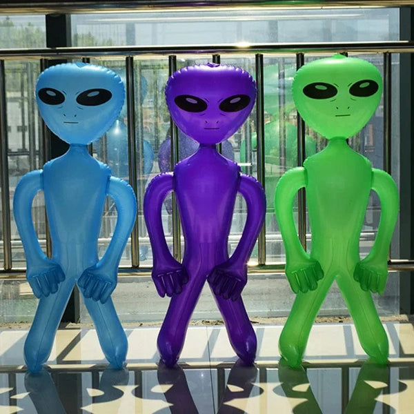 Planet Gates 1pcs PVC Inflatable Toy Alien Doll Bar Party Alien Model Props Summer Beach Pool Water Toys Indoor Outdoor Festival Decorations