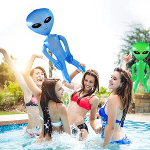 Planet Gates 1pcs PVC Inflatable Toy Alien Doll Bar Party Alien Model Props Summer Beach Pool Water Toys Indoor Outdoor Festival Decorations
