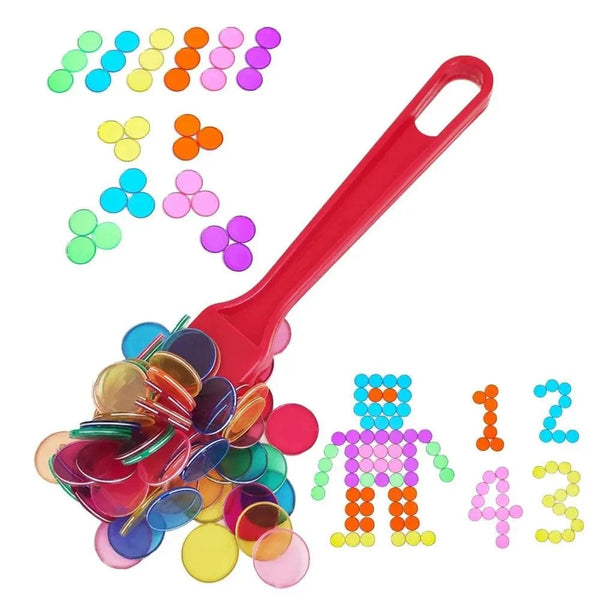 Planet Gates 1Pcs Random Montessori Rainbow Wooden Spoon Sensory Toy Color Matching Balance Game Kid Early Educational Wooden Toy Preschool Teaching Aids