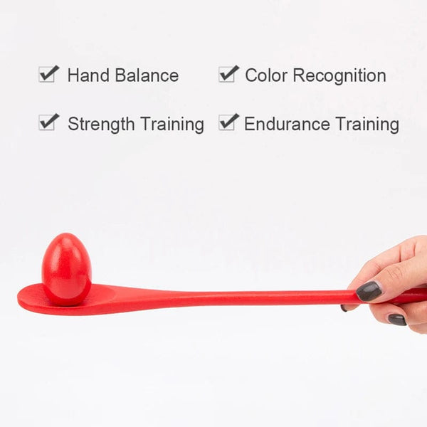 Planet Gates 1Pcs Random Montessori Rainbow Wooden Spoon Sensory Toy Color Matching Balance Game Kid Early Educational Wooden Toy Preschool Teaching Aids