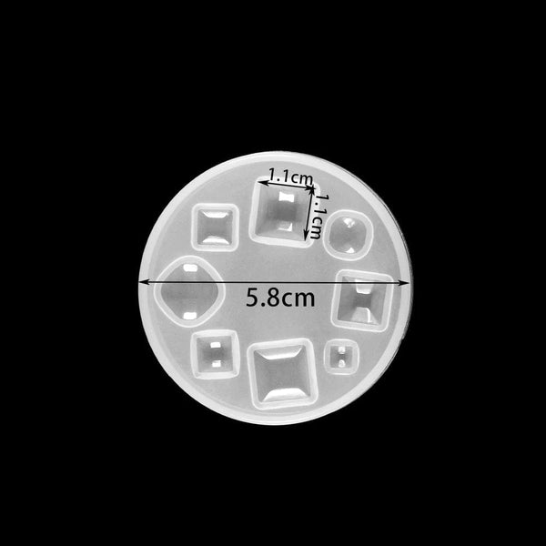 Planet Gates 1pcs Silicone Mold half ball Oblate Cabochon Pendant Resin Silicone Mould Handmade Tool Epoxy Resin Molds Jewelry Making