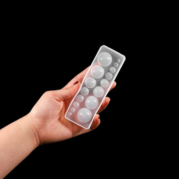 Planet Gates 1pcs Silicone Mold half ball Oblate Cabochon Pendant Resin Silicone Mould Handmade Tool Epoxy Resin Molds Jewelry Making