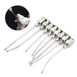 Planet Gates 1Pcs Stainless Steel Birds Feeding Syringe Tube Nozzle Rats and Mice/Parrots/Birds/Poultry/Pets Elbow Gavage Needles