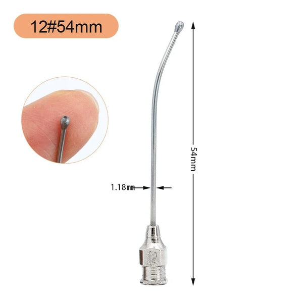 Planet Gates 1Pcs Stainless Steel Birds Feeding Syringe Tube Nozzle Rats and Mice/Parrots/Birds/Poultry/Pets Elbow Gavage Needles