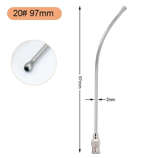 Planet Gates 1Pcs Stainless Steel Birds Feeding Syringe Tube Nozzle Rats and Mice/Parrots/Birds/Poultry/Pets Elbow Gavage Needles