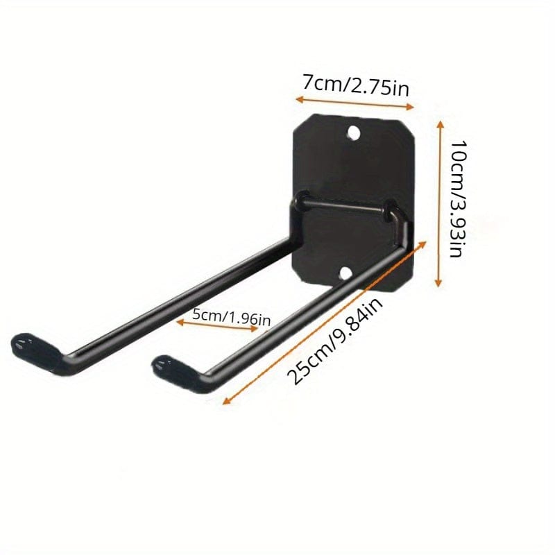 Planet Gates 1pcs Tool Rack Black 1pc, Garden Tool Display Rack Wall-mounted Storage Rack Iron Wall Spade Rake Shovel Broom Hose Folding Storage Rack Single Hook
