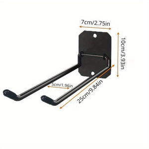 Planet Gates 1pcs Tool Rack Black 1pc, Garden Tool Display Rack Wall-mounted Storage Rack Iron Wall Spade Rake Shovel Broom Hose Folding Storage Rack Single Hook