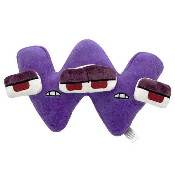 Planet Gates 1pcs-W Alphabet Lore Plush Toys Anime Doll Kawaii 26 English Letters Stuffed Toys Kids Enlightenment Montessori Plush Toy Doll Gifts