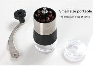 Planet Gates 1PCS-W310 New Mini Hand Shake Manual Grinding Convenient Stainless Steel Ceramic Core Coffee Bean Grinder Visual Coffee Machine