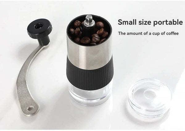 Planet Gates 1PCS-W310 New Mini Hand Shake Manual Grinding Convenient Stainless Steel Ceramic Core Coffee Bean Grinder Visual Coffee Machine