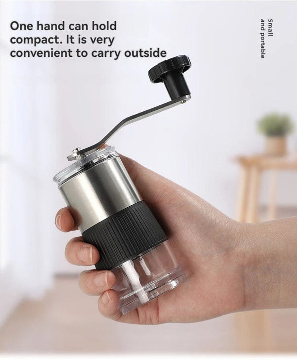 Planet Gates 1PCS-W310 New Mini Hand Shake Manual Grinding Convenient Stainless Steel Ceramic Core Coffee Bean Grinder Visual Coffee Machine