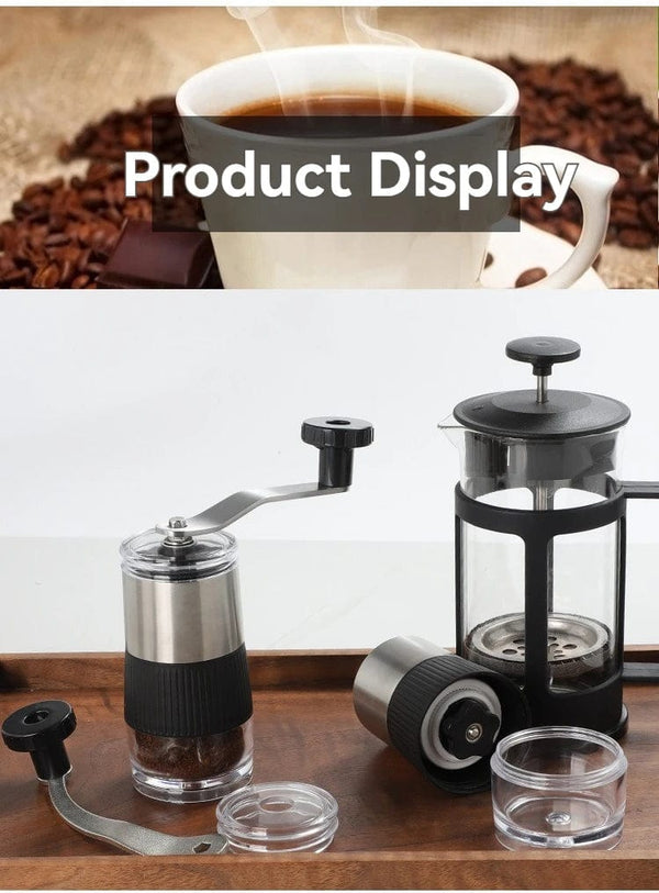 Planet Gates 1PCS-W310 New Mini Hand Shake Manual Grinding Convenient Stainless Steel Ceramic Core Coffee Bean Grinder Visual Coffee Machine