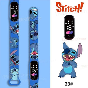Planet Gates 1PCS watch 35 Disney Stitch Digital Kids' Watches Anime Figures LED Luminous Watch Touch Waterproof Electronic Sports Watch Kids Birthday Gift