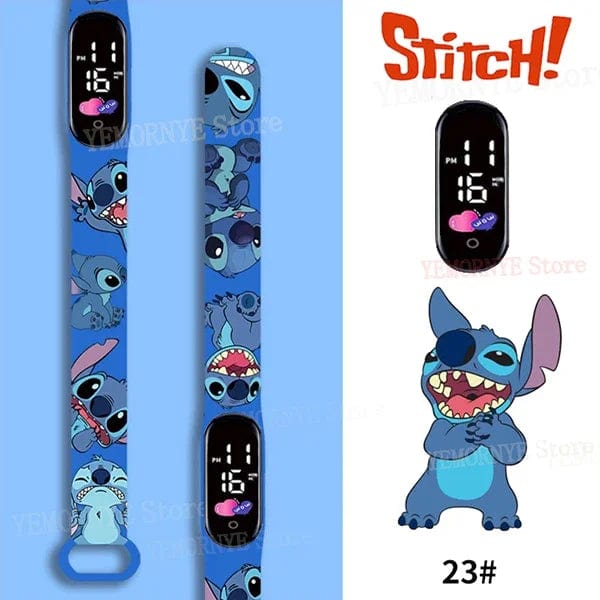 Planet Gates 1PCS watch 35 Disney Stitch Digital Kids' Watches Anime Figures LED Luminous Watch Touch Waterproof Electronic Sports Watch Kids Birthday Gift