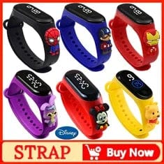 Planet Gates 1PCS watch 35 Disney Stitch Digital Kids' Watches Anime Figures LED Luminous Watch Touch Waterproof Electronic Sports Watch Kids Birthday Gift