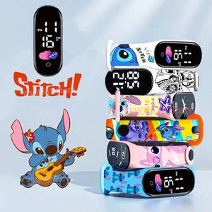 Planet Gates 1PCS watch 35 Disney Stitch Digital Kids' Watches Anime Figures LED Luminous Watch Touch Waterproof Electronic Sports Watch Kids Birthday Gift