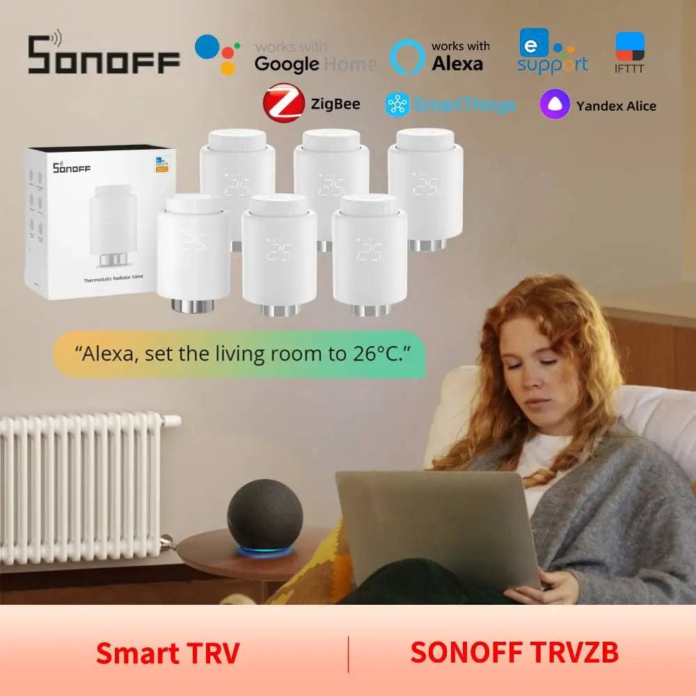 Planet Gates 1PCS ZBDongle-E / CHINA SONOFF Zigbee Thermostatic Radiator Valve TRV-ZB home temperature Smart Remote Control work with alexa google ZHA MQTT ewelink