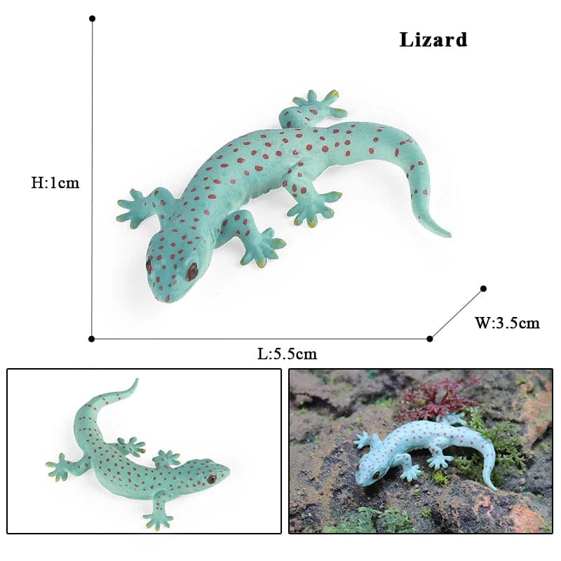 Planet Gates 1piece 33 Oenux New Simulation Wild Reptile Animals Action Figures Lizard Model Figurines Kids Education Congnitive Scene Decoration Toy