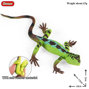 Planet Gates 1piece 33 Oenux New Simulation Wild Reptile Animals Action Figures Lizard Model Figurines Kids Education Congnitive Scene Decoration Toy