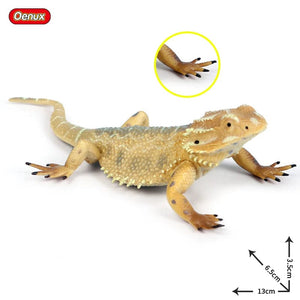 Planet Gates 1piece 33 Oenux New Simulation Wild Reptile Animals Action Figures Lizard Model Figurines Kids Education Congnitive Scene Decoration Toy