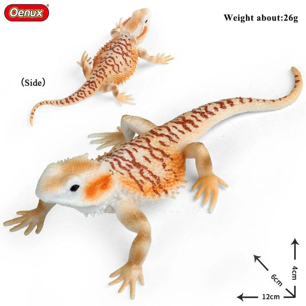 Planet Gates 1piece 33 Oenux New Simulation Wild Reptile Animals Action Figures Lizard Model Figurines Kids Education Congnitive Scene Decoration Toy