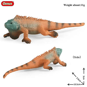 Planet Gates 1piece 33 Oenux New Simulation Wild Reptile Animals Action Figures Lizard Model Figurines Kids Education Congnitive Scene Decoration Toy