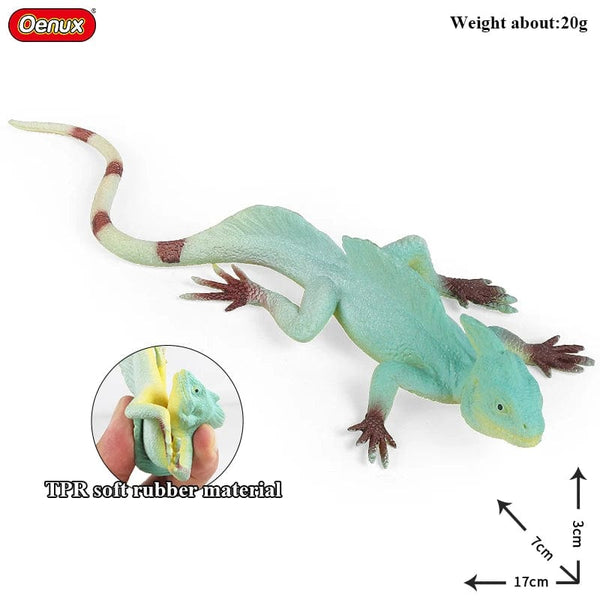 Planet Gates 1piece 33 Oenux New Simulation Wild Reptile Animals Action Figures Lizard Model Figurines Kids Education Congnitive Scene Decoration Toy