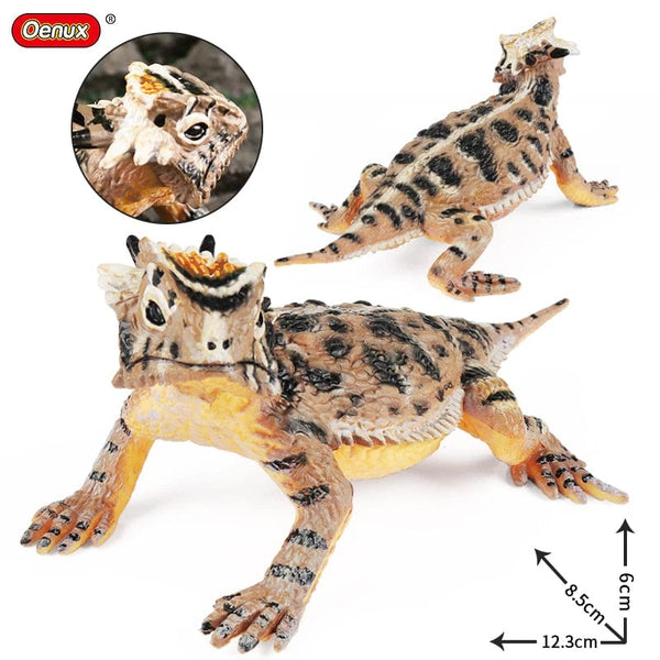 Planet Gates 1piece 33 Oenux New Simulation Wild Reptile Animals Action Figures Lizard Model Figurines Kids Education Congnitive Scene Decoration Toy
