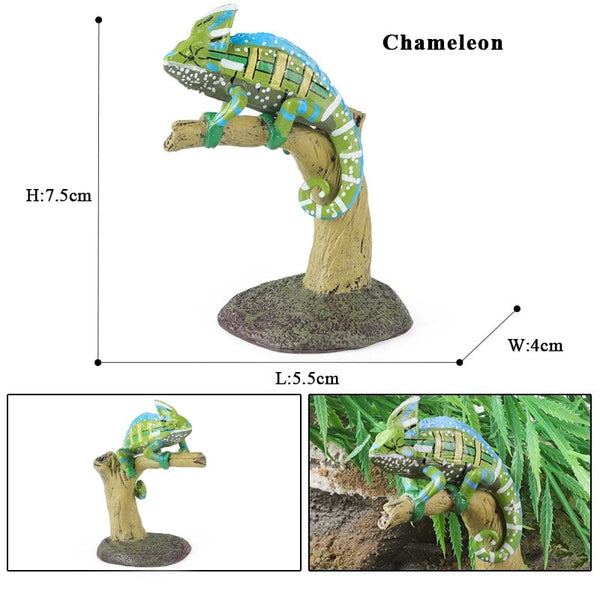 Planet Gates 1piece 33 Oenux New Simulation Wild Reptile Animals Action Figures Lizard Model Figurines Kids Education Congnitive Scene Decoration Toy