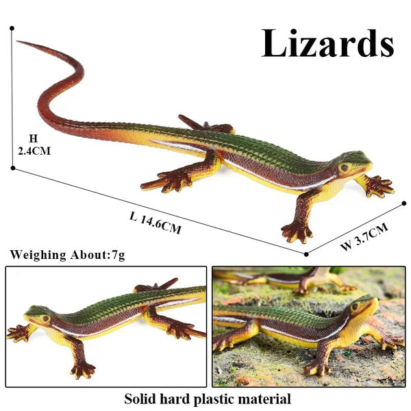 Planet Gates 1piece 33 Oenux New Simulation Wild Reptile Animals Action Figures Lizard Model Figurines Kids Education Congnitive Scene Decoration Toy